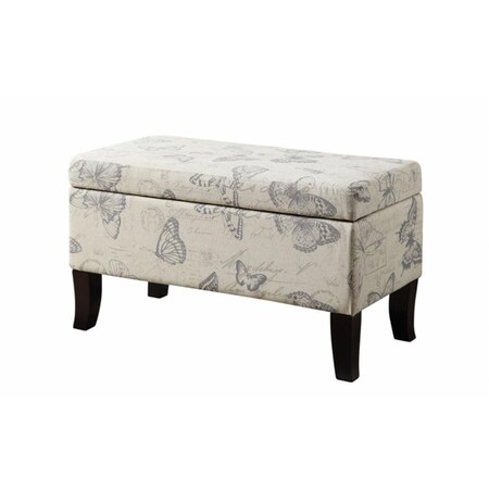 Highboy Winslow Storage Ottoman - Butterfly Fabric HI21754